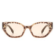 Dawnmist - Geometric Retro Round Irregular Narrow Cat Eye Sunglasses