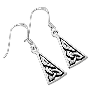 Boucles d'oreilles en argent Trinity noeud celtique