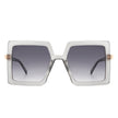 Luminova - Square Oversize Flat Top Fashion Women Sunglasses