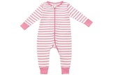 Long Romper in Pink Marseille Stripe