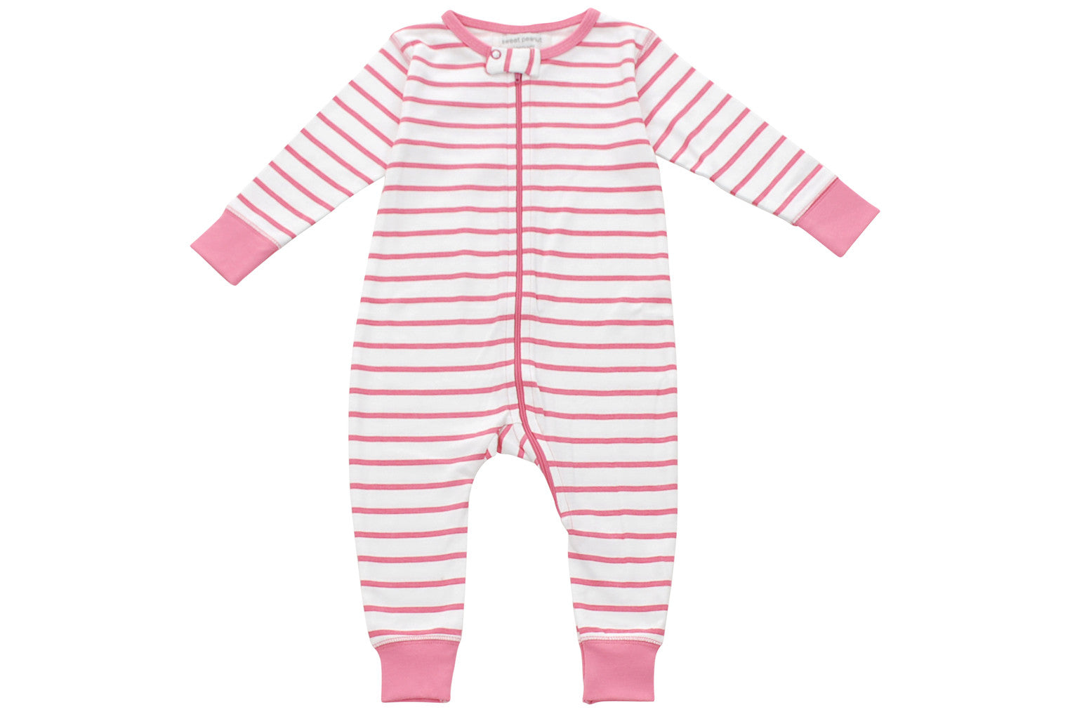 Long Romper in Pink Marseille Stripe