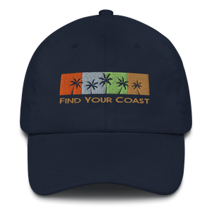 Chapeau de sport non structuré Find Your Coast Palm Season (noir, bleu marine, camouflage)