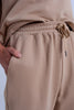 Pantalon de jogging à taille réglable en beige