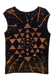 T-shirt de yoga Star Yantra Noir