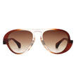 Twinklez - Futuristic Fashion Chunky Vintage Inspired Aviator Sunglasses