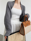 Touka Knitted Shrug Scarf - Gray