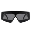 Celestia - Rectangle Chunky Oversize Square Tinted Flat Top Sunglasses