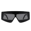 Celestia - Rectangle Chunky Oversize Square Tinted Flat Top Sunglasses