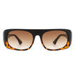 Midnites - Rectangle Retro Oval Fashion Flat Top Vintage Sunglasses