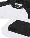 ZIMEGO T-shirt à capuche raglan à manches courtes et bas rond pour homme