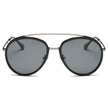 FARMINDALE | Polarized Circle Round Brow-Bar Fashion Sunglasses