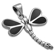 Black Onyx Dragonfly Silver Pendant