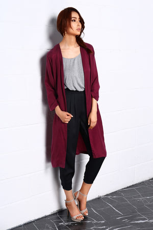 Manteau long Night Dance en rouge