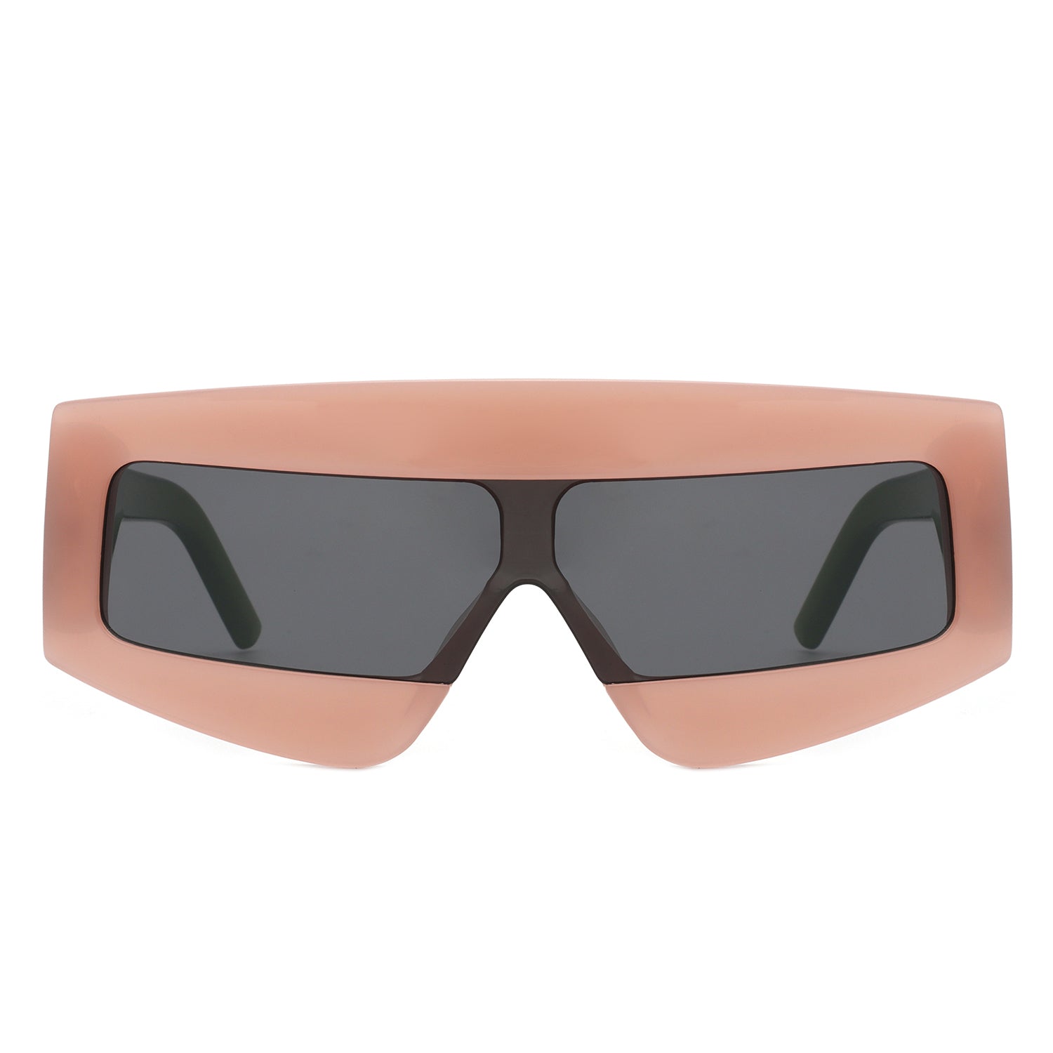 Celestia - Rectangle Chunky Oversize Square Tinted Flat Top Sunglasses