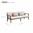 HIGOLD Emoti Aluminum Teak Patio Sofa for 5 - Series 6977