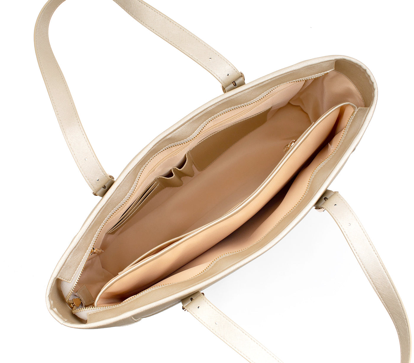 Miley - Gold Vegan Leather Laptop Bag