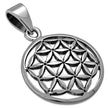 Small Flower of Life Silver Pendant