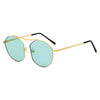 CHOCTAW - Round Tinted Geometric Brow-Bar Fashion Sunglasses