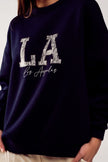 Sweat oversize Los Angeles en bleu marine