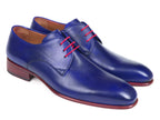 Paul Parkman Chaussures Derby bleues peintes à la main (ID#633BLU13)