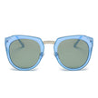 FERNDALE | Mirrored Polarized Lens Oversize Cat Eye Sunglasses