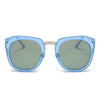 FERNDALE | Mirrored Polarized Lens Oversize Cat Eye Sunglasses