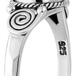 Bague en argent sterling spirale pierre de lune arc-en-ciel