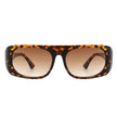 Midnites - Rectangle Retro Oval Fashion Flat Top Vintage Sunglasses