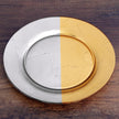 GILT MEZZO Set/4 Gold/Silver Salad Plates