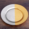 GILT MEZZO Set/4 Gold/Silver Salad Plates