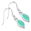 Turquoise Oval Sterling Silver Earrings