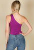 One Shoulder Solid Casual Bodysuit (CAPELLA)