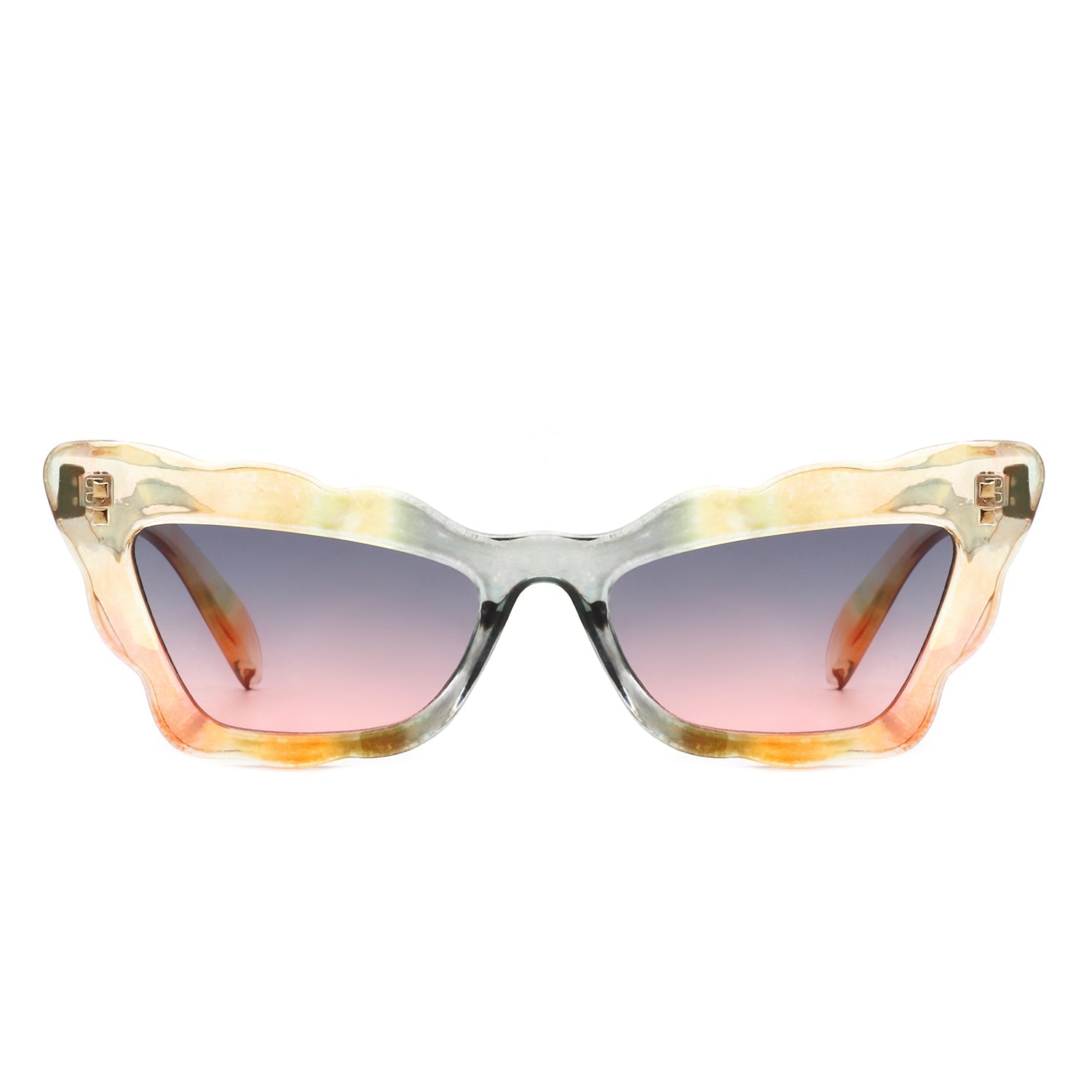 Radiance - Women Irregular Butterfly Wavy Frame Tinted Fashion