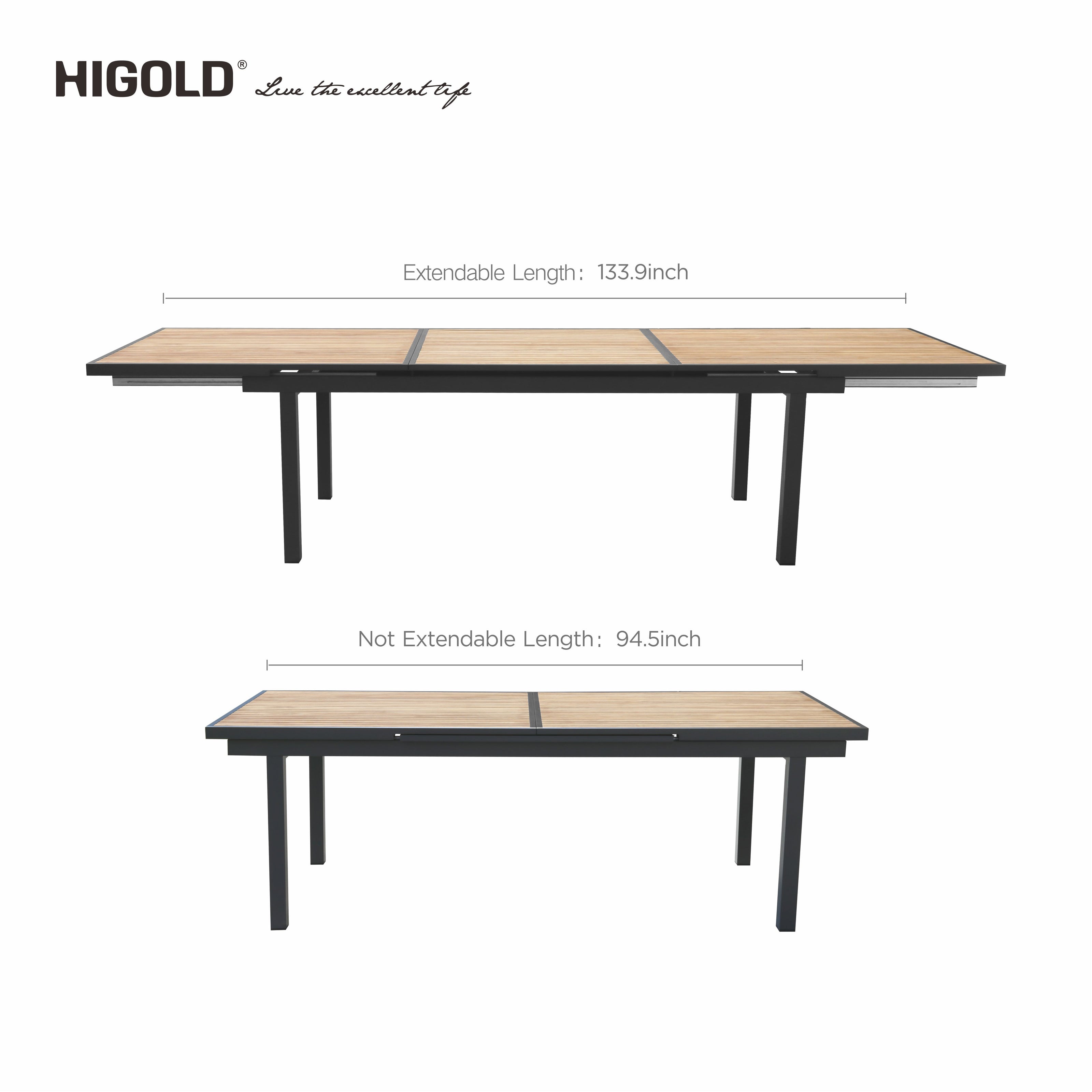 FSC Teak Aluminum Outdoor Dining Set