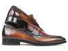 Mocassins bicolores marron et bordeaux Paul Parkman pour hommes (ID#10BB22)