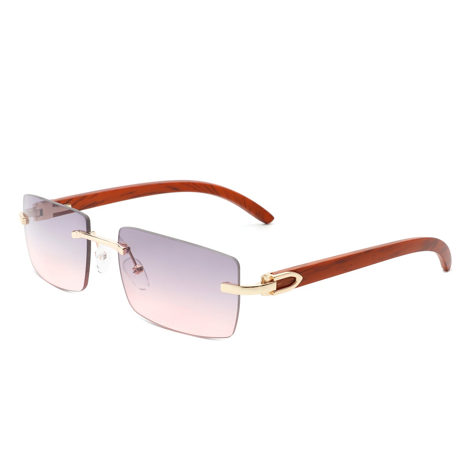 Oceanize - Rectangle Rimless Retro Frameless Fashion Tinted Sunglasses