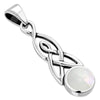 Mother of Pearl Celtic Trinity Silver Pendant