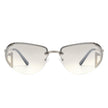 Oceandew - Retro Rimless Oval Tinted Fashion Round Sunglasses