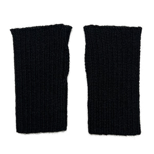 Gants en alpaga minimalistes noirs