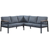 Rossio Outdoor 4 Piece Sectional Matte Sofa