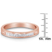 10K Rose Gold Over .925 Sterling Silver 1/5 Cttw Diamond Channel-Set