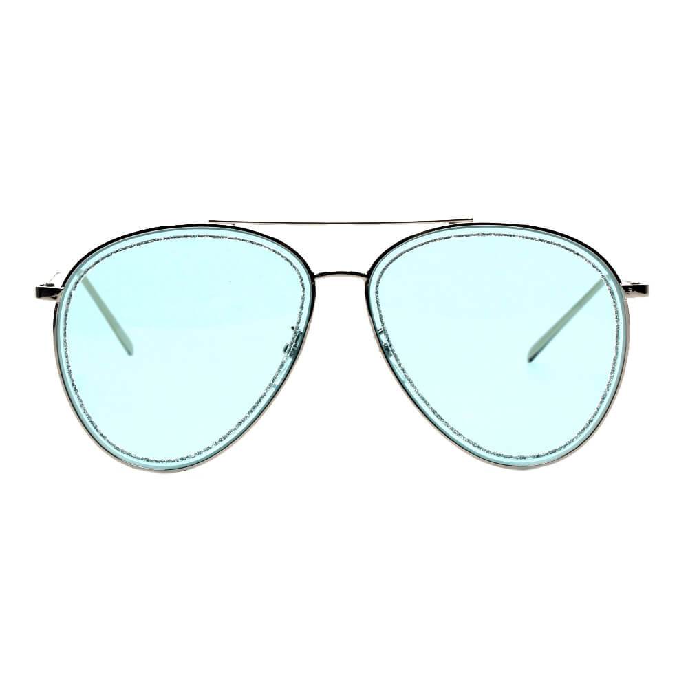 NAMPA | Women Glitter Rimmed Fashion Aviator Sunglasses