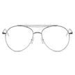 EDMOND | Lunettes de soleil aviateur unisexes, verres transparents, Style mode, cercle