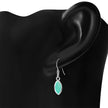 Turquoise Oval Sterling Silver Earrings