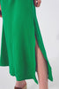 Textured V-Neck Maxi Dress in Green