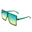 Zenithia - Square Oversize Women Flat Top Fashion Sunglasses