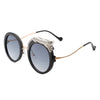 Yellowze - Women Circle Oversize Fashion Round Sunglasses W/ Leopard Design