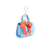 Cottontail Mini - Blue Vegan Leather Bag Keychain