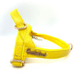 Yellow Genuine Leather One-Click Harness