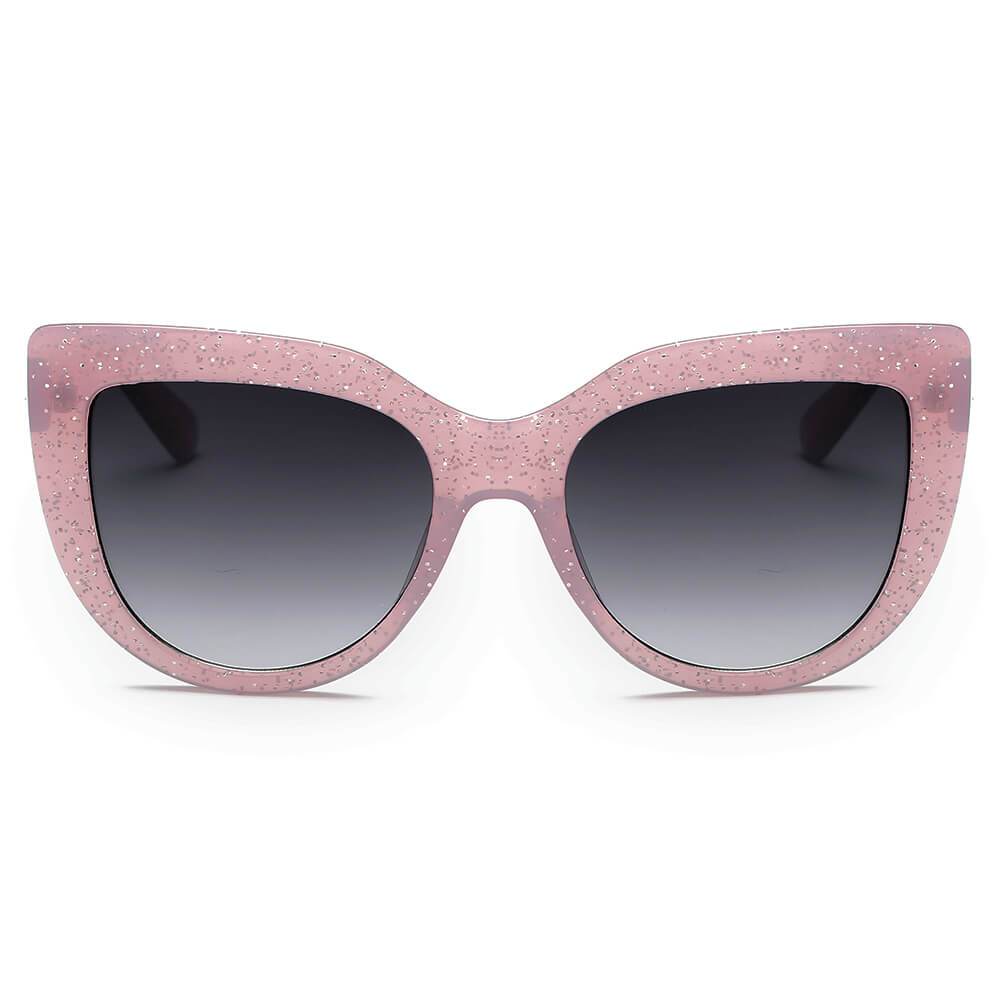 HELSINKI | Women Round Cat Eye Oversized Fashion Sunglasses